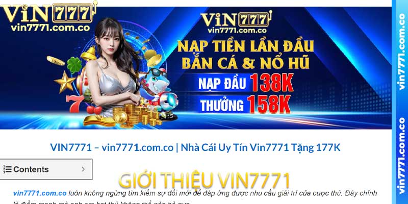 giới thiệu vin7771